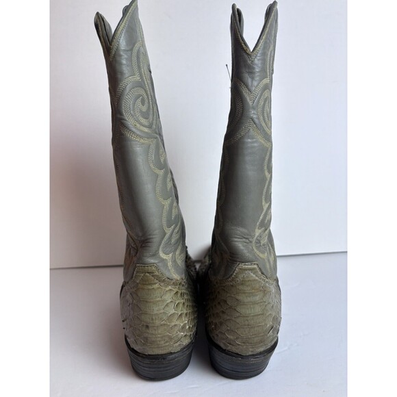 VINTAGE TONY LAMA GOLD LABEL PYTHON SNAKESKIN RARE WESTERN BOOTS 9.5 D - Picture 9 of 16